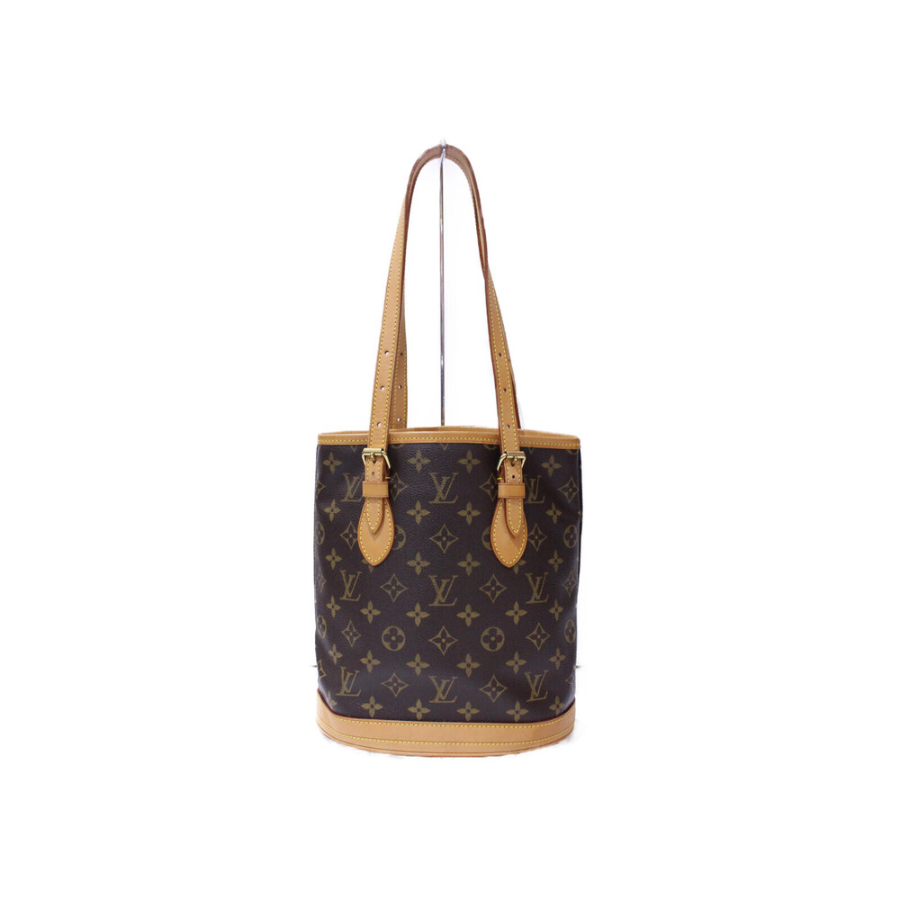 LOUIS VUITTON Bucket Monogram Shoulder Bag BROWN
